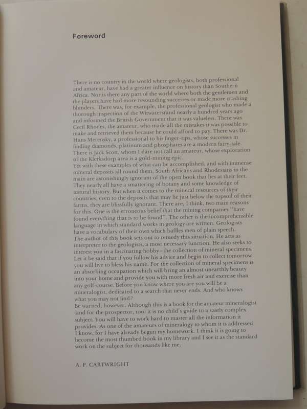 Gems, Minerals And Rocks In Southern Africa - J.R. McIver   Signed Limited Edition 221/250