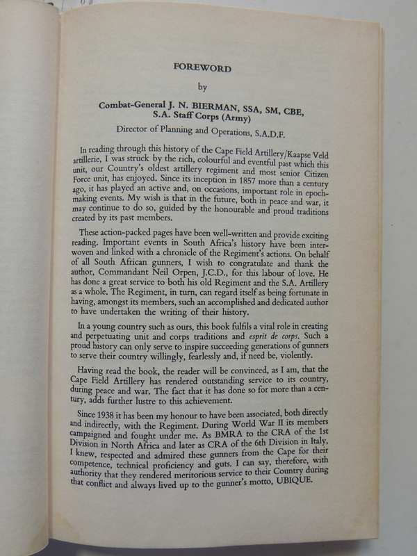 Gunners Of The Cape - The Story Of The Cape Field Artillery  Neil Orpen