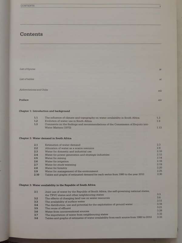 Management Of The Water Resources Of The Republic Of South AfricaDepartment Of Water Affairs