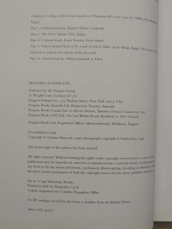 Heaven's Mirror, Quest for the Lost Civilization - Graham Hancock, Santa Faia