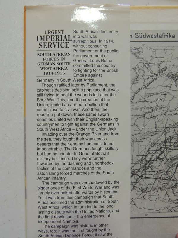Urgent Imperial Service - South African Forces In German South West Africa 1914-1915  Gerald L'Ange