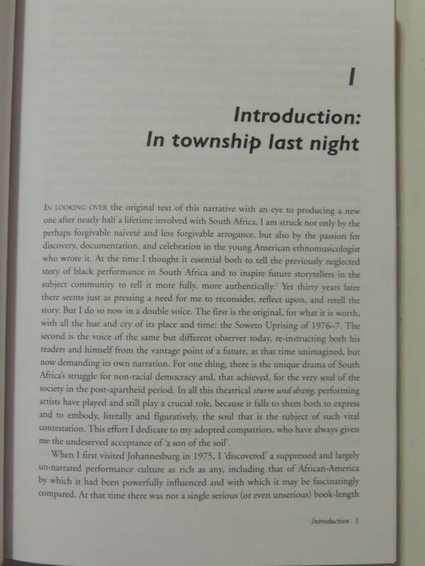 In Township Tonight!:3 Centuries Of South African Black City Music & Theatre David Coplan Inscribed