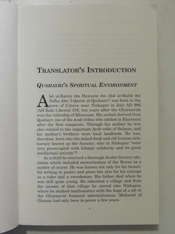 Sufi Book Of Spiritual Ascent (Al-Risala Al-Qushayriya)  - Abu'L-Qasim Al-Qushayri