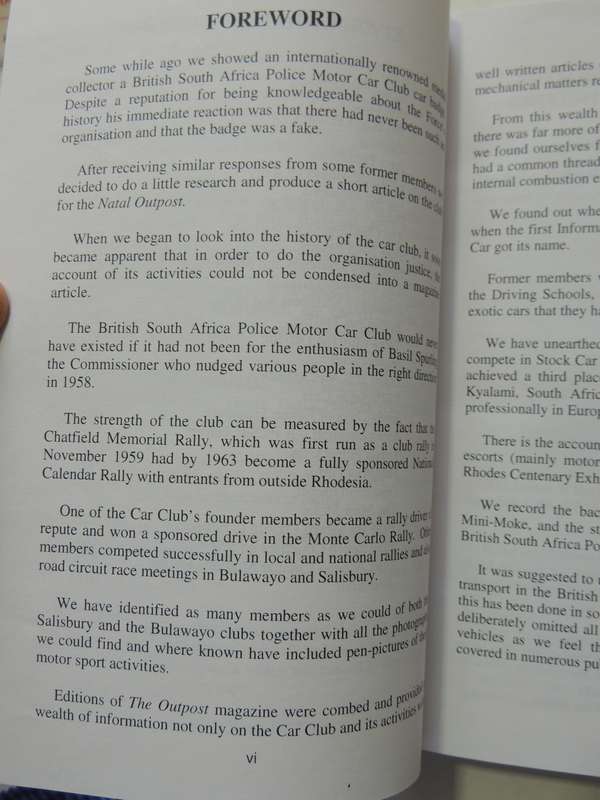 Motoring Memories Of The British South Africa Police (Inscribed) - 1st Edition  P. Huson & B. Woan