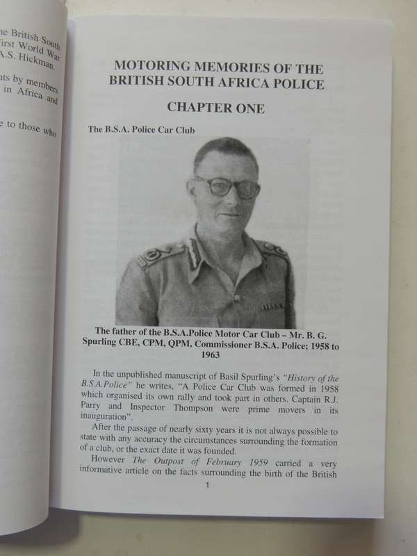 Motoring Memories Of The British South Africa Police (Inscribed) - 1st Edition  P. Huson & B. Woan