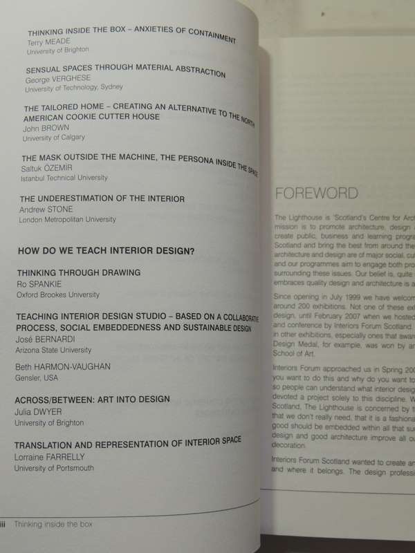 Thinking Inside the Box: a Reader in Interiors for the 21st Century - various