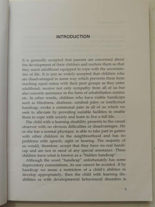 The Hidden Handicap:  Help Children Who Suffer From Dyslexia, Hyperactivity & Learning Difficulties