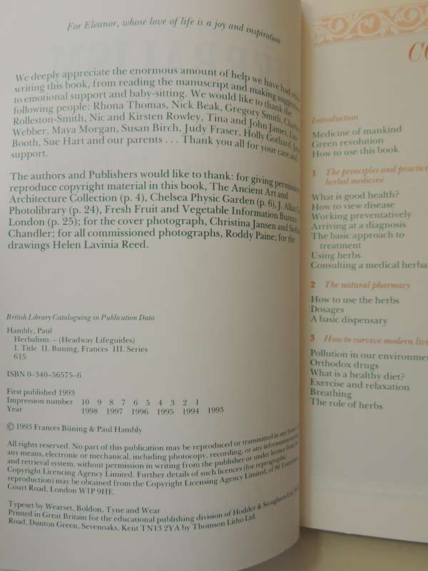 Headway Lifeguides: Herbalism - Frances Buning & Paul Hambly