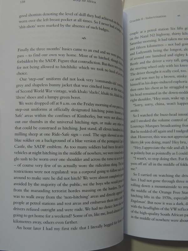 Weep For Africa - A Rhodesian Light Infantry Paratrooper's Farewell To Innocence Jeremy Hall