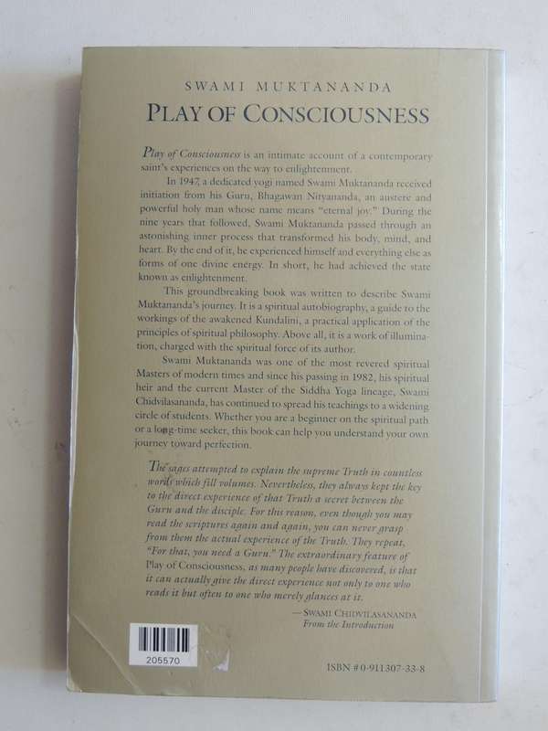 Play Of Consciousness: A Spiritual Autobiography - Swami Muktananda