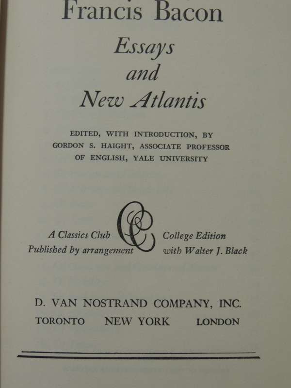 Essays And The New Atlantis - Francis Bacon