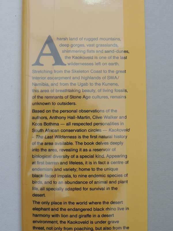 Kaokoveld: The Last Wilderness - Anthony Hall-Martin, Clive Walker & J DuP Bothma