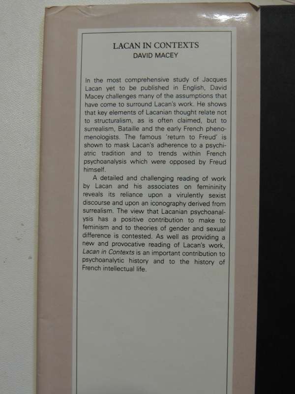 Lacan In Contexts - David Macey