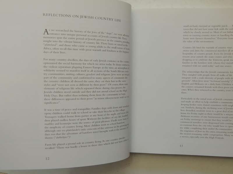Jewish Life In The South African Country Communities: Vol 1 The Northern Great Escarpment, The Lowve