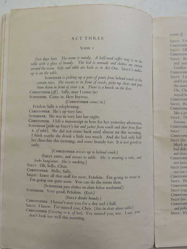 I Am A Camera, A Play in Three Acts - John van Druten     Pub 1954