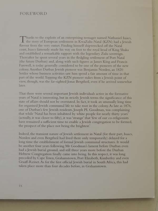 Jewish Life In The South African Country Communities: Vol IV Coastal Region & Pinetown, Midlands, No
