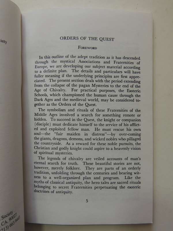 Orders of the Quest - The Holy Grail - Manly P Hall