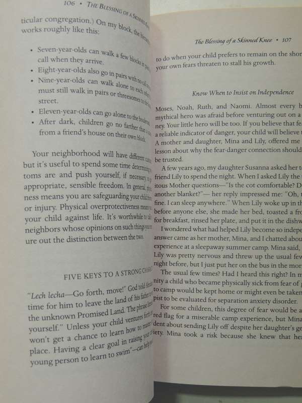 The Blessing Of A Skinned Knee: Using Jewish Teachings To Raise Self-Reliant Children Wendy Mogel Ph