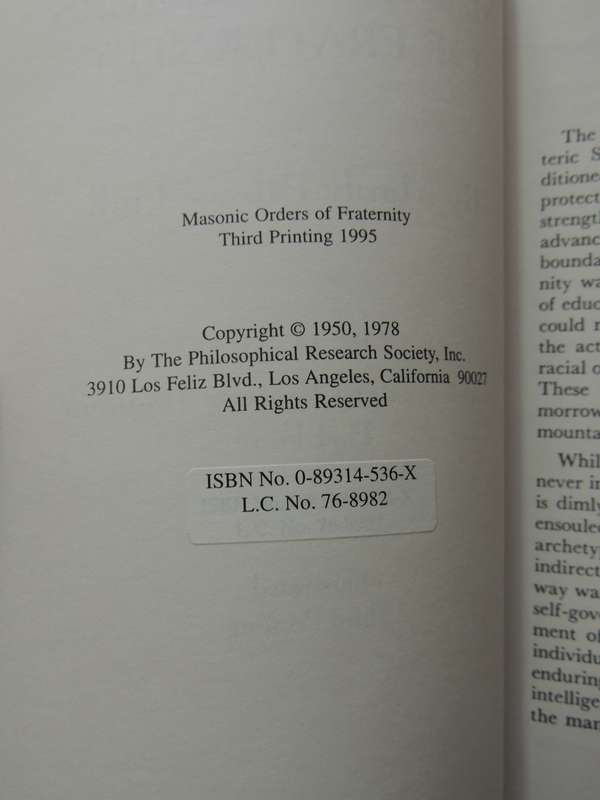 Masonic Orders of Fraternity - Manly P Hall