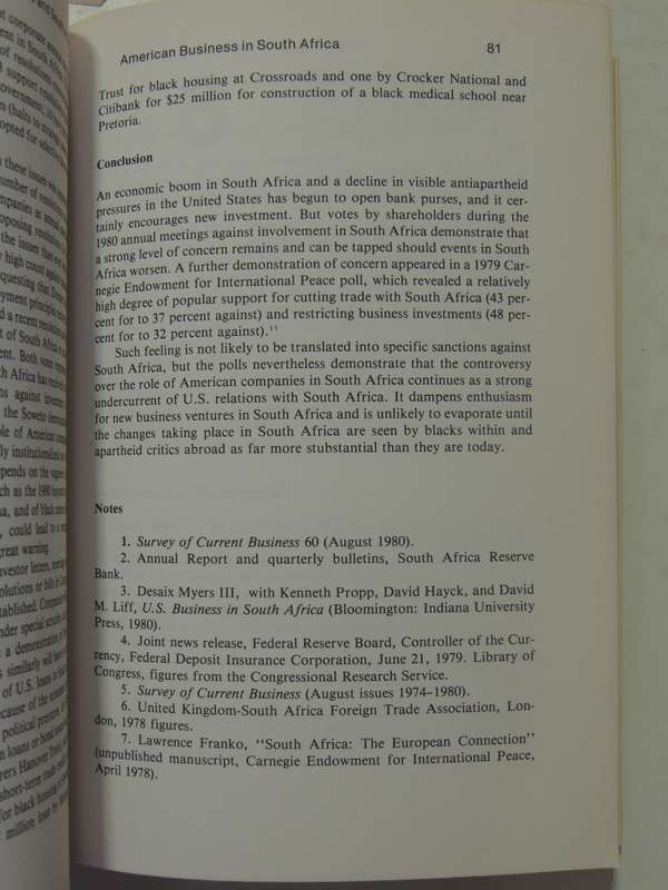 The American People And South Africa- ed Alfred O Hero & John Barratt