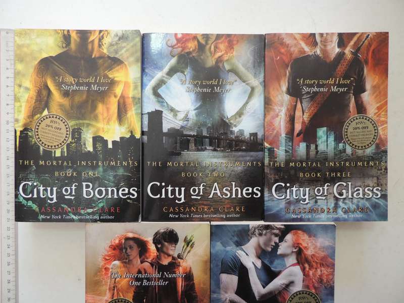 The Mortal Instruments Series, City of Bones, Ashes, Glass, Fallen Angels, Lost Souls Cassandra Clar