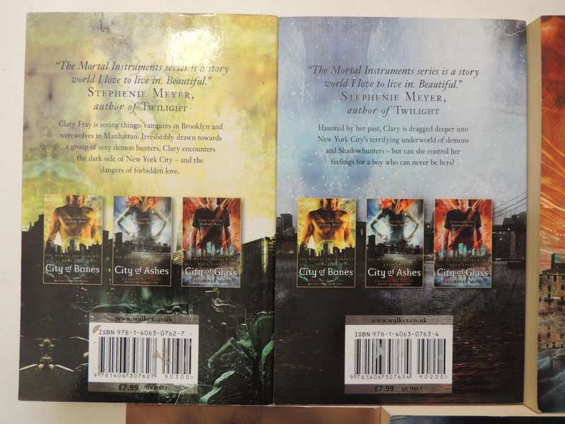 The Mortal Instruments Series, City of Bones, Ashes, Glass, Fallen Angels, Lost Souls Cassandra Clar