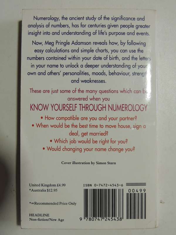Know Yourself Through Numerology - Meg Pringle- Adamson