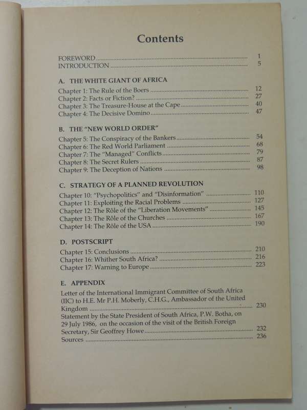 The Plot Against South Africa - Klaus D. Vaque