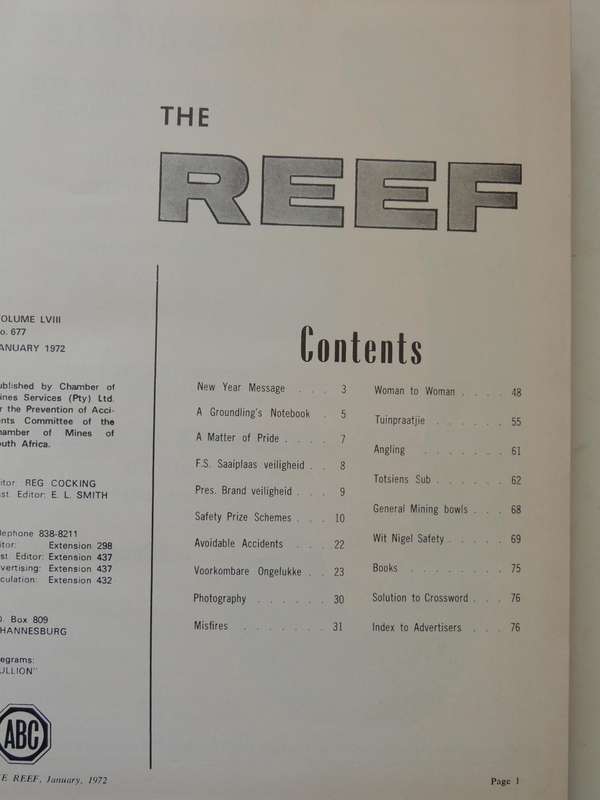 The Reef Vol 58 January 1972 & December 1972