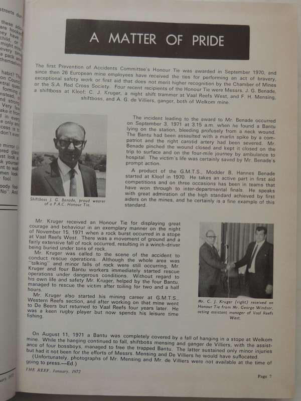 The Reef Vol 58 January 1972 & December 1972