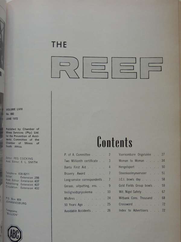 The Reef Vol 58 January 1972 & December 1972