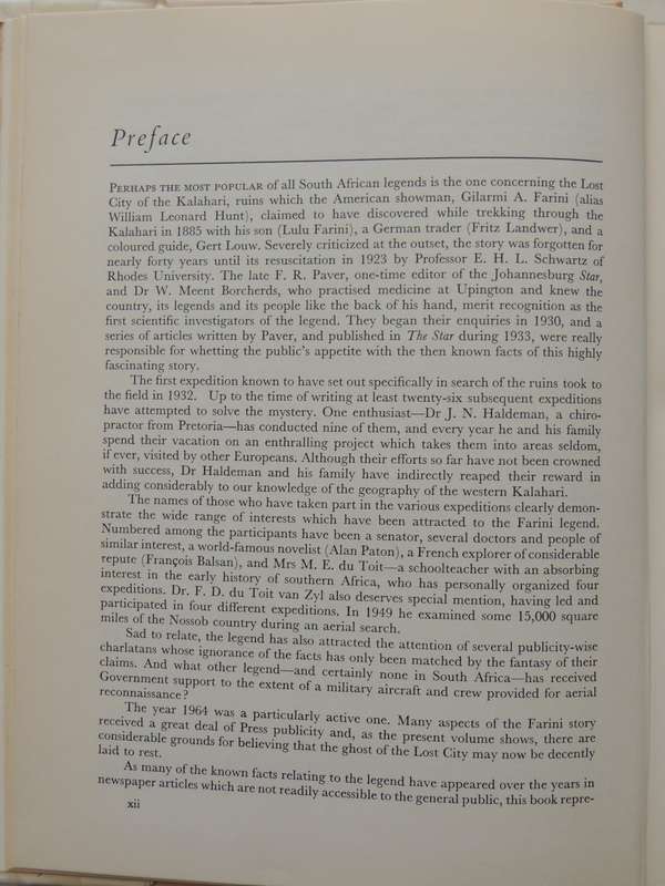 The Kalahari And Its Lost City - A.J. Clements