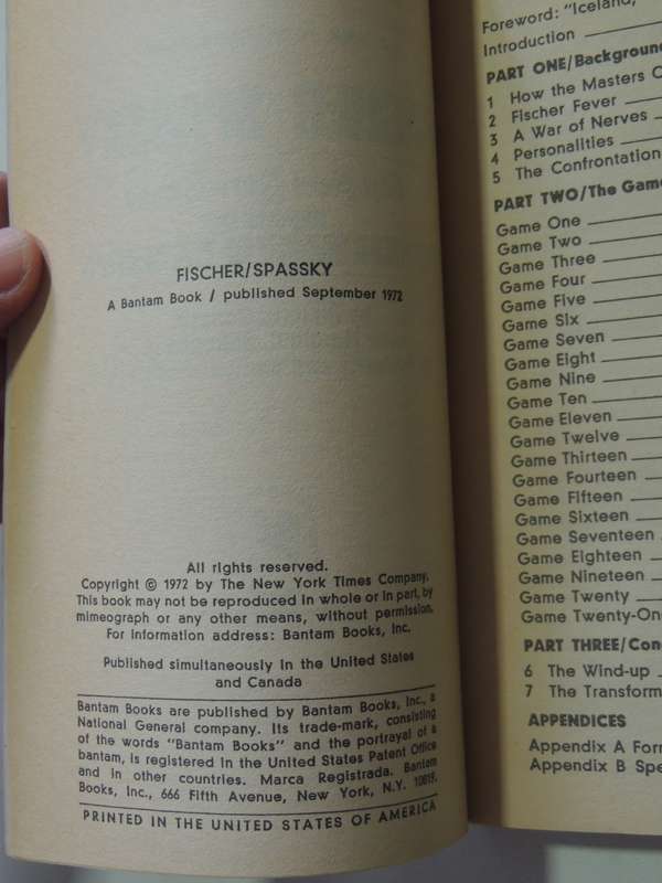 Fischer Spassky: The New York Times Report On The Chess Match Of The Century - Richard Roberts et al