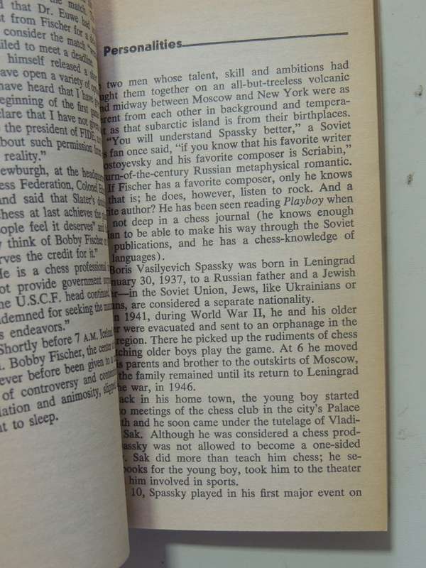 Fischer Spassky: The New York Times Report On The Chess Match Of The Century - Richard Roberts et al