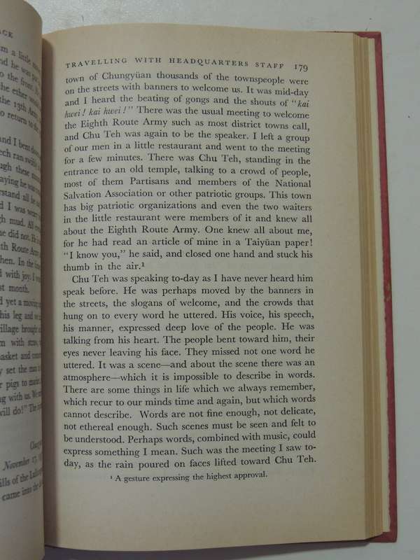 Left Book Club Edition, China Fights Back: An American Woman With The 8th Route Army- Agnes Smedley