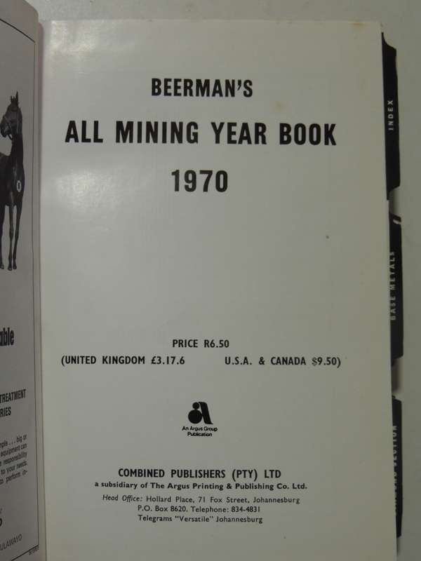 Beerman's All Mining Year Book 1970 - R. Beerman