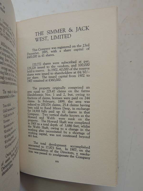 The Gold Fields 1887-1937 (Ex-library Of The Oppenheimers) The Consolidated Gold Fields Of South Afr