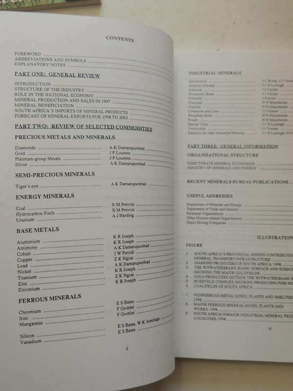 South Africa's Mineral Industry 1997/98Department Of Minerals And Energy