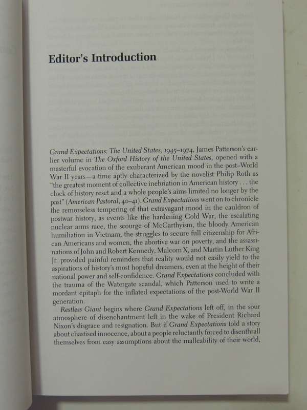 Restless Giant: The United States From Watergate To Bush V Gore- James T. Patterson