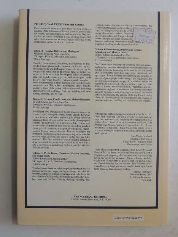 Professional French Pastry Series: Decorations, Borders, Letters, Marzipan,..Bilheux, Escoffier