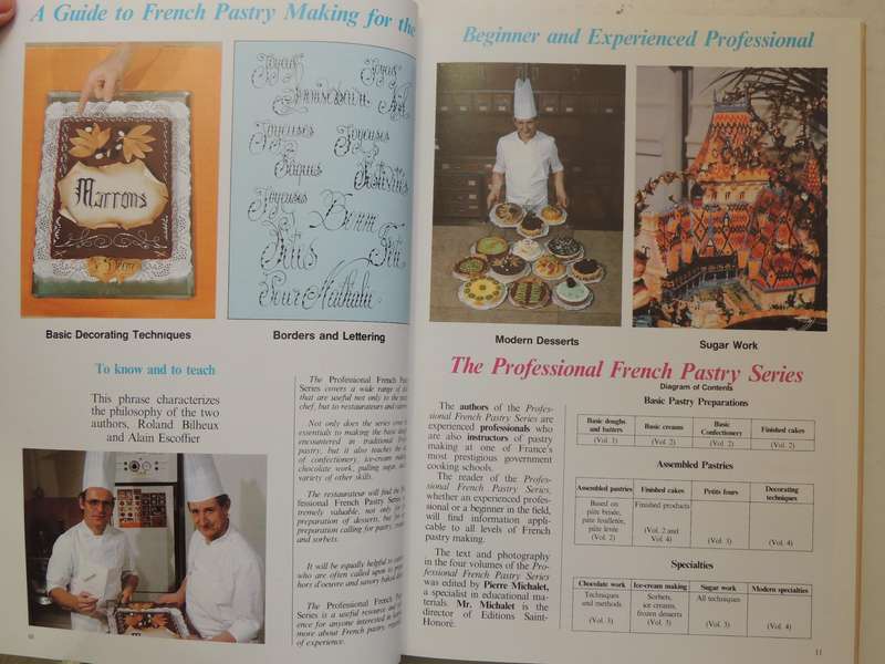Professional French Pastry Series: Decorations, Borders, Letters, Marzipan,..Bilheux, Escoffier