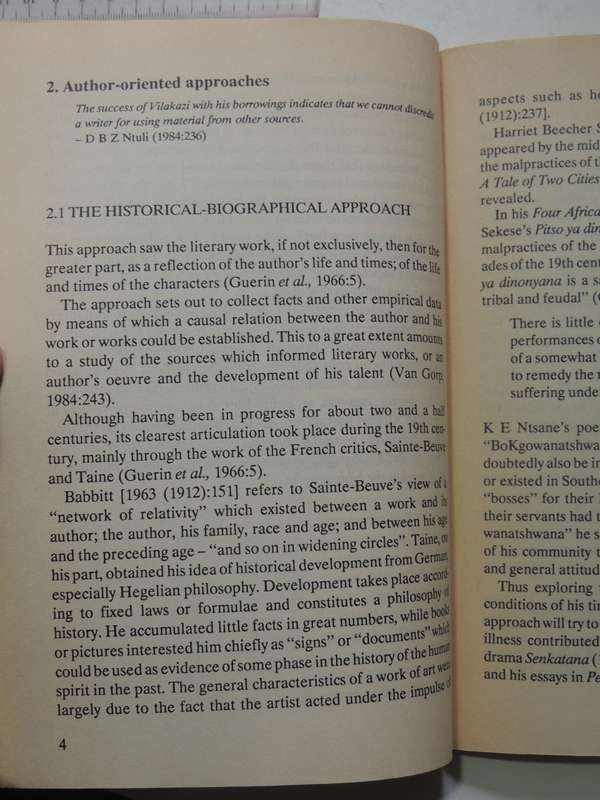 African Literature: Approaches And Applications - C.F. Swanepoel