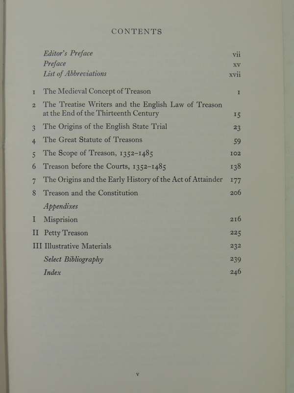 The Law Of Treason In England In The Later Middle Ages - J.G. Bellamy