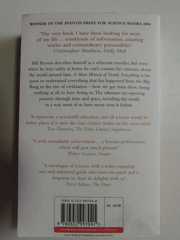 A Short History Of Nearly Everything - Bill Bryson