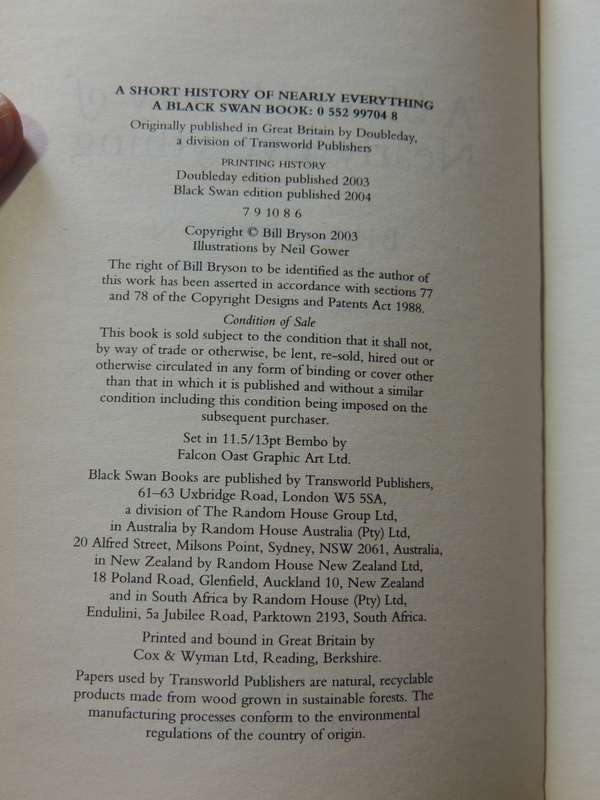 A Short History Of Nearly Everything - Bill Bryson