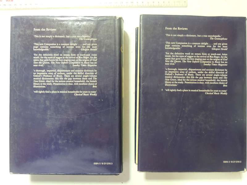 The New Oxford Companion To Music (2 Volumes)- ed Denis Arnold  1984