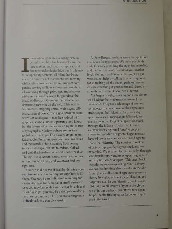 Font Bureau Type SpecimansPub 2001