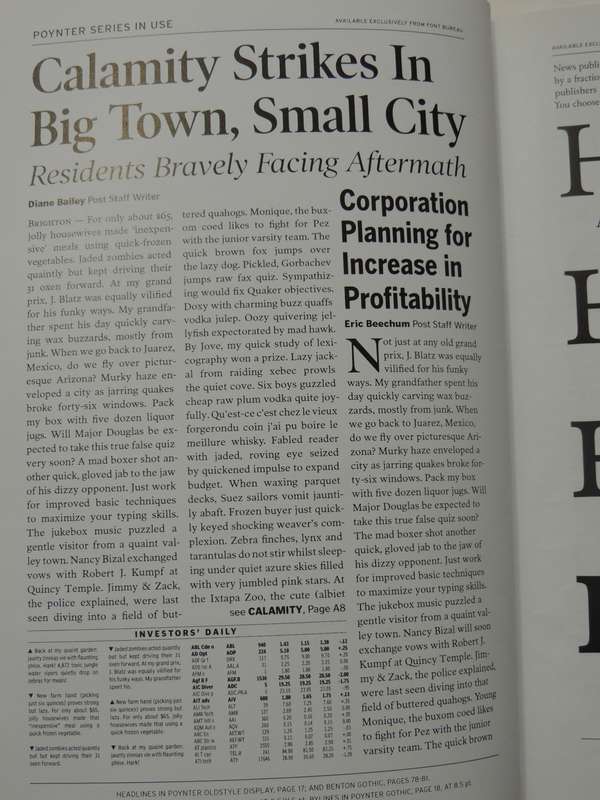Font Bureau Type SpecimansPub 2001