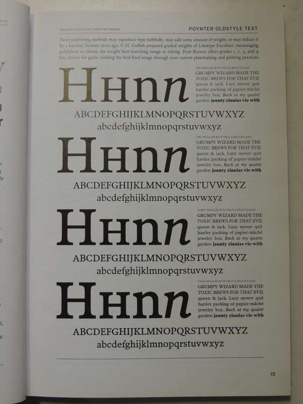 Font Bureau Type SpecimansPub 2001