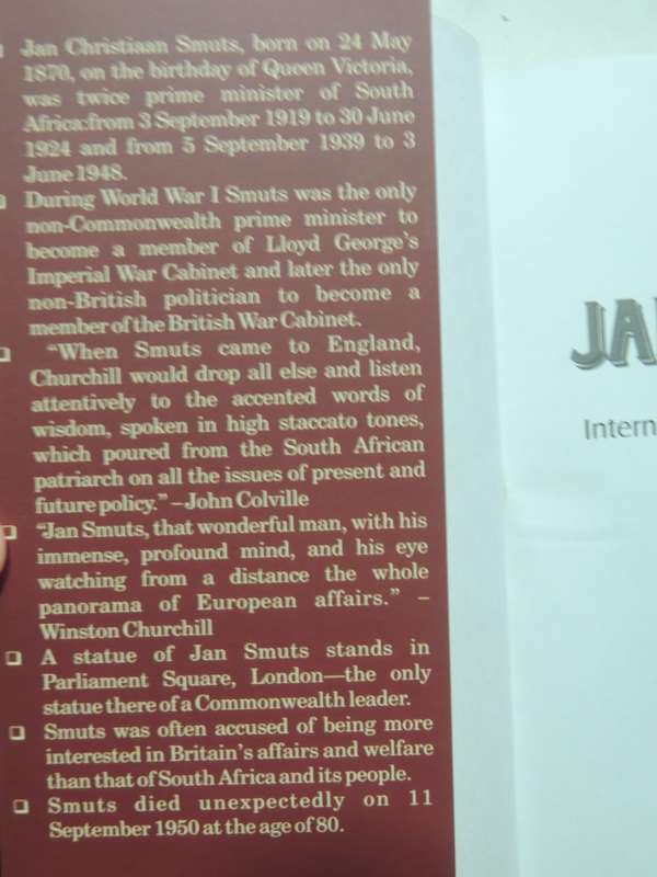 Jan Smuts And His International Contemporaries- O. Geyser